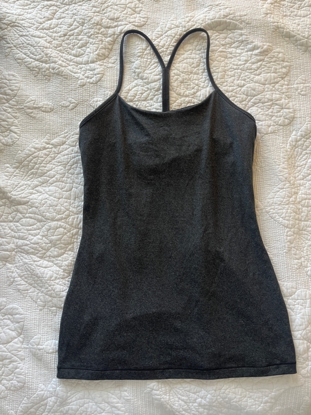 Lululemon Power Y Tank 
Dark Gray
Size - 6